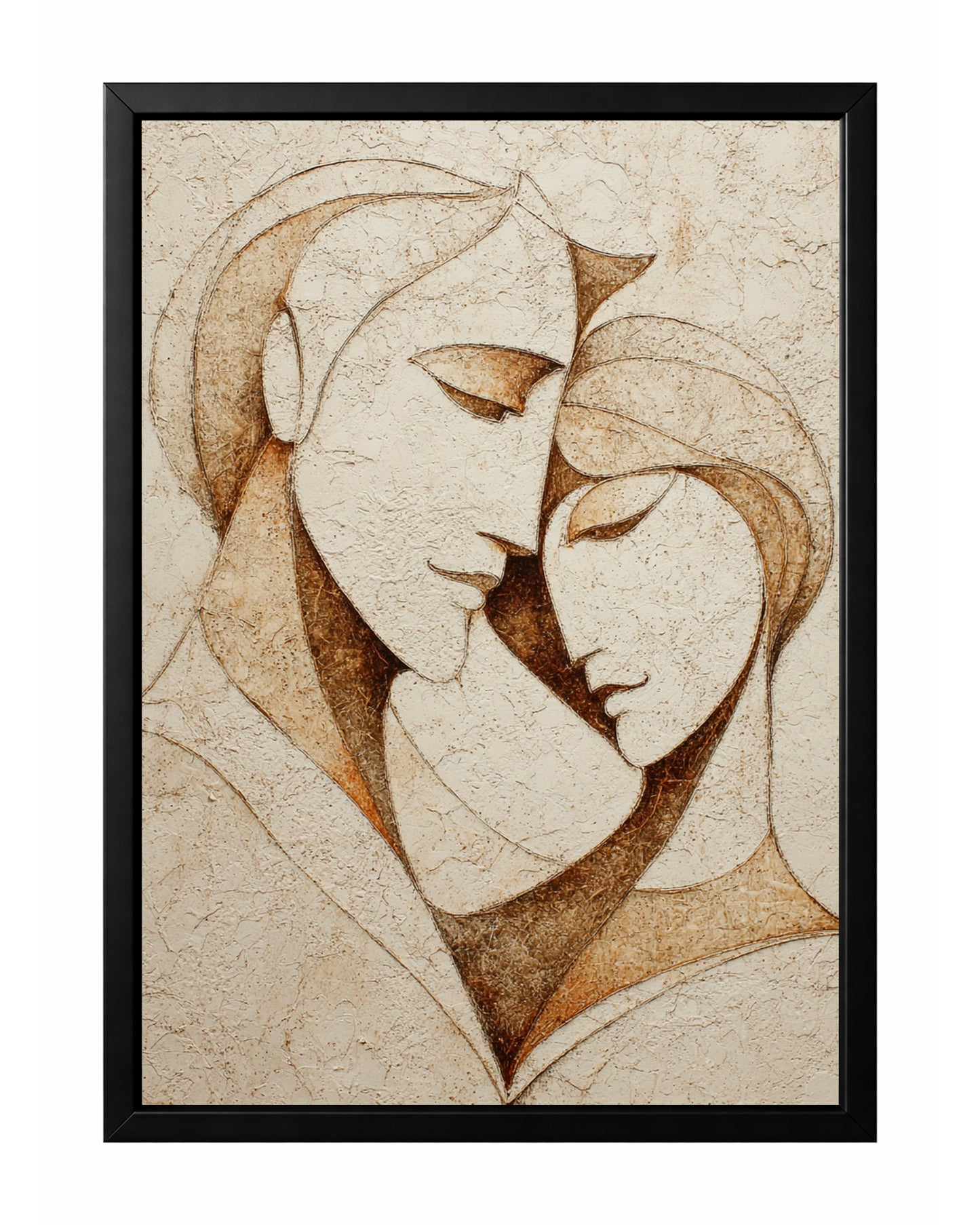 Neutral Couple Faces Wall Art